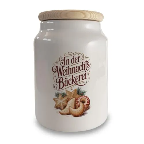 speecheese In der Weihnachtsbäckerei Keksdose mit lustigem Weihnachtsspruch für Plätzchenliebhaber