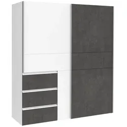 Mid.you Schwebetürenschrank Forte Winn 2 in braun von Forte