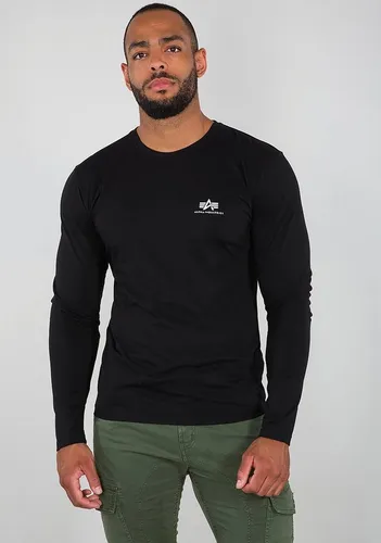 Alpha Industries Herren Basic LS Small Logo Longsleeve T-Shirt, Slim Fit - Herren-Unterhemden mit kleinem Gummi-Logo und Rundhalsausschnitt, ideal für einen lässigen Look und höchsten Tragekomfort.