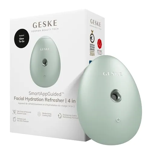 GESKE SmartAppGuided™ Facial Hydration Refresher 4 in 1 - Feuchtigkeitsspray für das Gesicht mit innovativer Moisturizing Cooling Mist Technology, die trockene Haut beruhigt und für einen natürlichen Glow sorgt. Ideal für unterwegs!