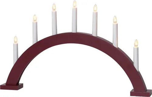 Star Fensterleuchter rot/weiß 230-35 in rot von Star Trading