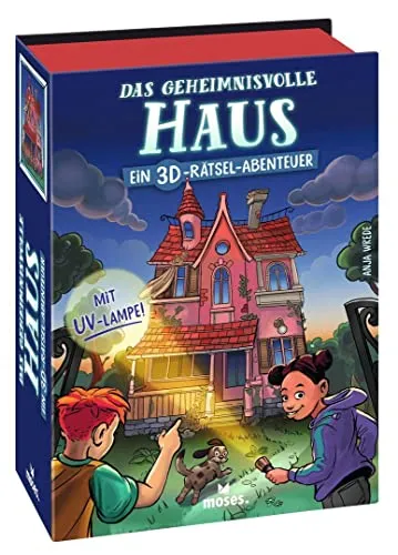 moses. Das geheimnisvolle Haus, 3D Knobel & Rätsel Abenteuer, Escape Spiel für kleine Detektive, Familienspiel für Kinder ab 8 Jahren und 1-4 Spieler