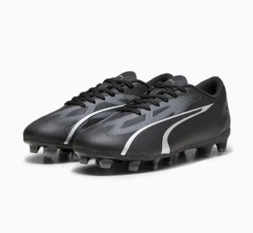 PUMA Ultra Play FG/AG Jr Fußballschuh - Black Asphalt, 36 EU - Fußballschuhe für Jungen mit leichtem PU-Obermaterial und TPU-Speedplate für optimale Traktion und Beweglichkeit auf dem Platz.