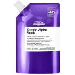 L'Oréal Professionnel Serie Expert Keratin Alpha Sleek Shampoo Refill 1000ml - L'Oréal Professionnel Serie Expert Keratin Alpha Sleek Shampoo Refill 1000 ml – für eine sanfte Reinigung und spürbare Geschmeidigkeit. Ideal zur Pflege aller Haartypen, hilft es Frizz zu kontrollieren und sorgt für glänzendes, glattes Haar.