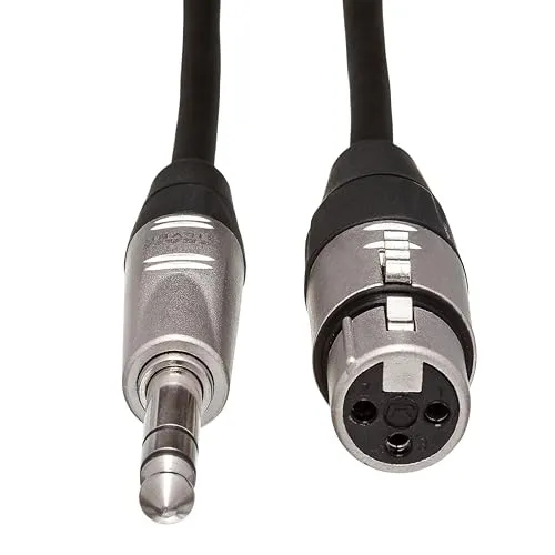 Hosa HXS-003, Pro Balanced Interconnect, REAN XLR3F to 1/4 in TRS, 3 ft