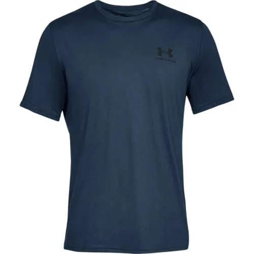 Under Armour M Sportstyle LC SS T-Shirt - academy black M - Herren Laufshirt Kurzarm, superweicher Baumwollmix für optimalen Tragekomfort und schnelle Trocknung - ideal für aktive Tage.