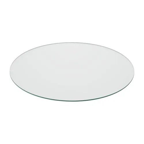 Glasplatte Tischplatte in weiß von Relaxdays