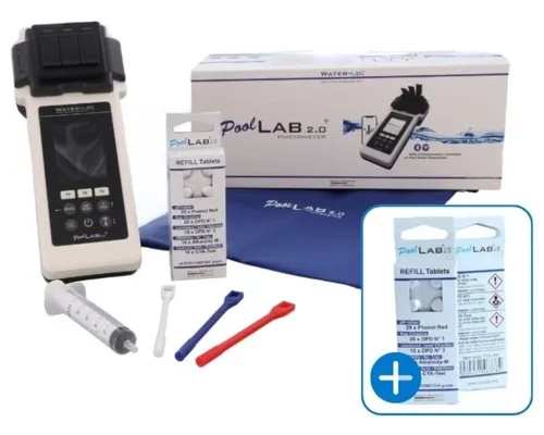 WATER-I.D. Pooltester PoolLab 2.0 elektr. Pooltester + gratis Nachfüllpack