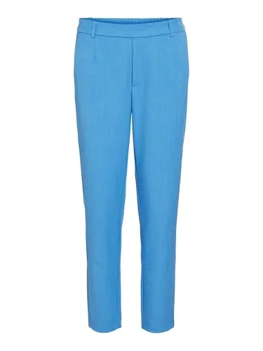 Vila Bundfaltenhose VIVarone - Drapiert und Raffiniert in Blau 44 - Stoffhosen aus 66% recyceltem Polyester, pflegeleicht und ideal für einen eleganten Look. Mid Waist und 7/8-Länge sorgen für einen modernen Stil.
