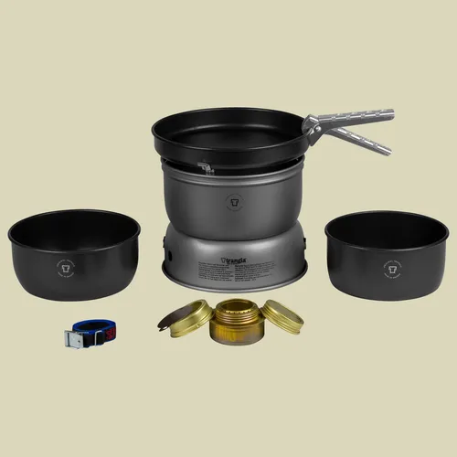 Trangia 25 HA Sturmkocher - Spirituskocher für 3-4 Personen, aus ultraleichtem Aluminium, ideal für Camping und Outdoor-Aktivitäten mit Antihaft-Geschirr.