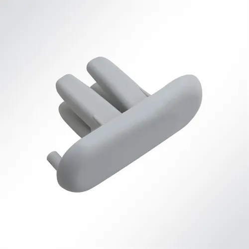 Lysel Endkappe für Doppelkederschiene 17x44mm, (BxH) 17x44mm in Grau (1 Stück)..