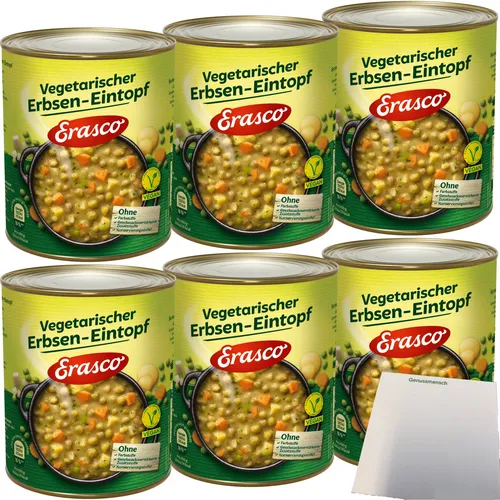 Erasco vegetarischer Erbsen-Eintopf 6er Pack 6x800g Dose usy Block