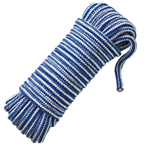 Multifunktionsseil (0,67€/m) 15m 16-fach geflochten blau-weiß schwimmfähig