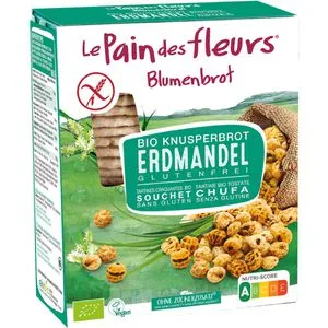 Le-Pain-des-Fleurs Knusperbrot Blumenbrot Erdmandel, Bio, glutenfrei, 150 g, je 75 g, 2 Pack