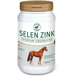 ATCOM SELEN ZINK für Pferde 1 kg - Pferdefutter zur gezielten Unterstützung bei Selen- und Zinkmangel. Fördert Hufe, Haut und Immunsystem, besonders während des Fellwechsels. Enthält organisch gebundenes Selen und Zink für optimale Verfügbarkeit.
