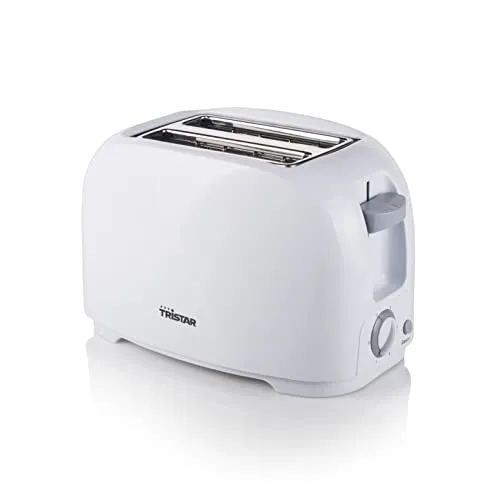 Tristar Toaster - 6 Bräunungsstufen mit Brötchenaufsatz - Toaster mit 6 einstellbaren Bräunungsstufen, herausnehmbarem Krümmelfach und automatischer Abschaltung für sicheres Toasten.