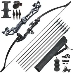 Recurvebogen Set 55 Zoll 40 lbs Zubehör Rechtshänder von LuxusKollektion