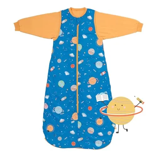 schlummersack Schlafsack Baby Sommer 70 cm dünn Space - Babyschlafsäcke, atmungsaktiv und leicht gefüttert, ideal für Temperaturen von 18 bis 24 Grad, mit großzügiger Schnittform für maximale Bewegungsfreiheit.