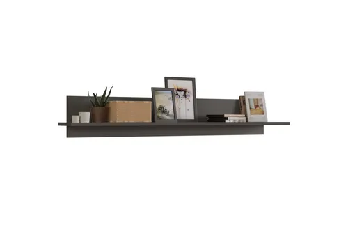 Newroom Wandboard Lianne, Wandboard Grau Eiche Modern Wandregal Bücherregal Wohnzimmer