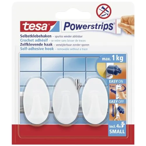 tesa Powerstrips Haken Small OVAL in weiß von tesa