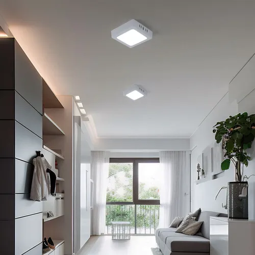 Aufbaulampe Deckenleuchte Panel weiß LED Tageslichtlampe Küchenleuchte 2er Set