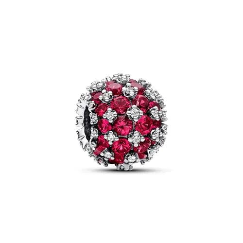 Pandora Charm Sparkling Red Pavé 792630C03 Silber in rot von Pandora