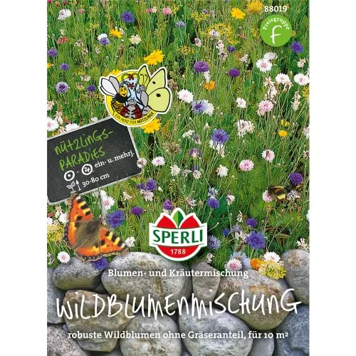 ca. 10 m² Wildblumenmischung Blumenwiese und Kräuternwiese (ohne Gras) Blumenmischung Blumensaat