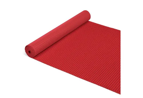 ANRO Schaum-Badematte Badteppich Weichschaum Badematte Schaum Uni Badvorleger rot Breite 65, Höhe 5 mm, strapazierfähig, Drainage Effekt, Rillen, wasserdurchlässig, rutschhemmend, pflegeleicht, Weich, Rutschfest, Rutschhemmend, Schnelltrockend, mit Drainagelöchern, Modern, Praktisch, Kunststoff, Rechteckig, Geprägt