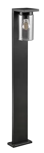 Trio Leuchten Außen Wegeleuchte Ardila 411660132 - Hochwertige Außen Wegeleuchte aus Aluminium Druckguss in Schwarz matt mit klarem Glas. Ausgestattet mit Dämmerungssensor für automatisches Ein- und Ausschalten, ideal für den Außenbereich (IP44).