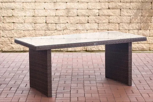 CLP Polyrattan Tisch Avignon, braun-meliert 180 cm