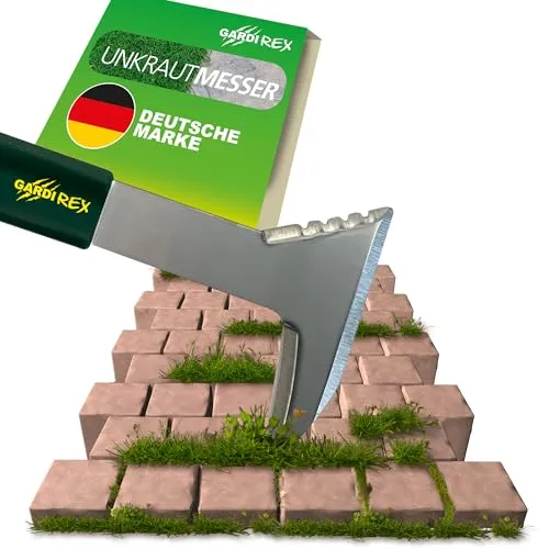 Gardi REX Fugenkratzer für Unkraut – Ersatzkopf für unsere Fugenbürste mit Click-System – Unkraut Kratzer für Fugen mit Edelstahlklinge – Unkrautmesser Fugenmesser für Unkraut, Moos, oder Gras