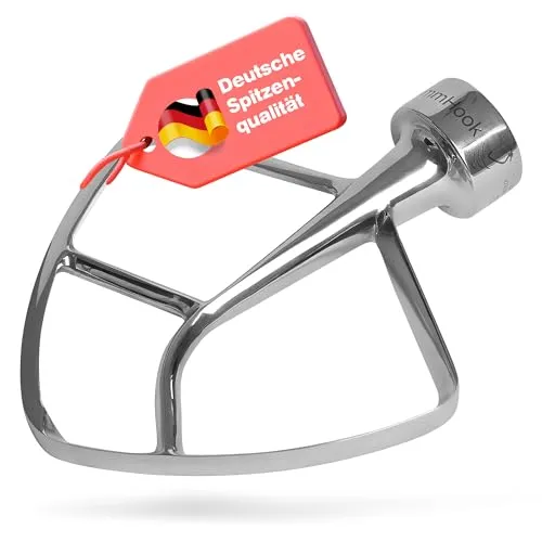 TschimmHook Flachrührer TschimmBeat TH45 SB - Küchenmaschinen-Rührelemente, aus hochwertigem Edelstahl, ideal für homogene Mischungen und samtige Konsistenzen in Teig und Cremes.