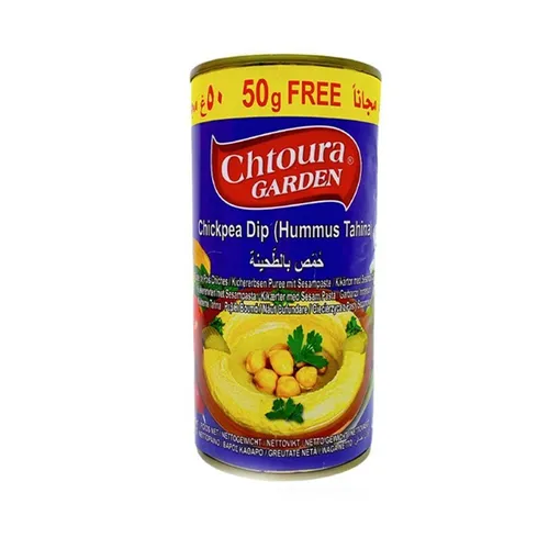 Chtoura Garden Hummus Tahina- Kichererbsen Purre mit Sesampasta  370g+50g gratis
