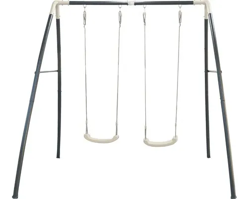 AXI Doppelschaukel aus Metall in Anthrazit & Creme