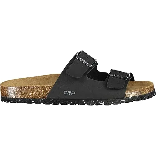 CMP Herren Sandale ECO THALITHA SLIPPER 3Q91017 - Wanderschuhe in Größe 42, mit hochwertigem Leder-Innenfutter und strapazierfähigem Textil-Obermaterial, ideal für Komfort und Stil bei Outdoor-Aktivitäten.
