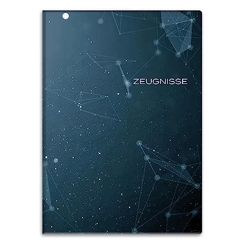 itenga Zeugnismappemit Motiv DIN A4 Dokumentenmappe Zeugnisse - für Kinder Jugendliche Schüler Mädchen (abstrakt)