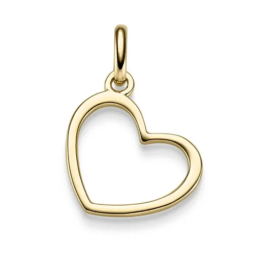 Herz Anhänger 16x23mm aus 585 Gelbgold - Eleganter Herz Anhänger für Damen aus hochwertigem 14 Karat Gelbgold. Ideal für besondere Anlässe oder als tägliches Schmuckstück. Hergestellt in Deutschland, schlicht und glänzend.