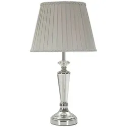 Produktbild Elegante Tischleuchte aus Metall und Glas, Silber