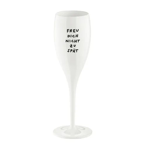 Koziol Sektglas Cheers No.1 freu dich nicht zu spät 100 ml, 6291525
