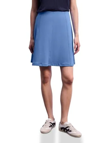 Street One Studio Damen F361736 Rock in Unifarbe, Sunset Blue, 42 - Modischer Damenrock in Sunset Blue, weich fallend aus Viskosemix mit Stretchanteil für optimalen Tragekomfort.