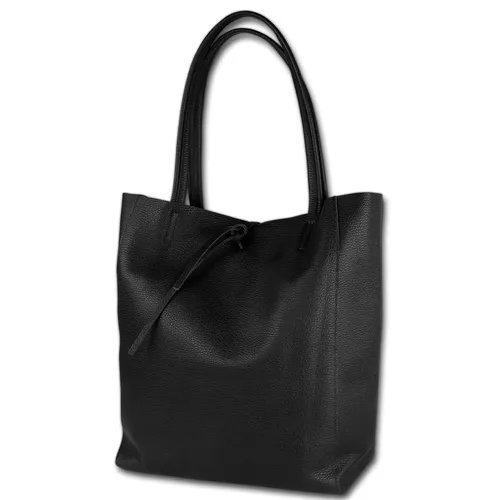 Toscanto Damen Shopper Schultertasche - Schultertasche aus echtem Leder, handgefertigt in Italien, mit stilvollem Schnürverschluss und großzügigem Platzangebot – ideal für modische Damen.