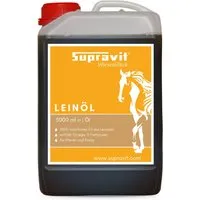 Supravit Leinöl Liquid für Pferde 5 Liter – Hochwertiges Nahrungsergänzungsmittel - Supravit Leinöl – kaltgepresst und von bester Qualität! Ideal zur Aufwertung der Futterration für Pferde. Unterstützt die Pflege von Haut und Fell für ein glänzendes Erscheinungsbild.