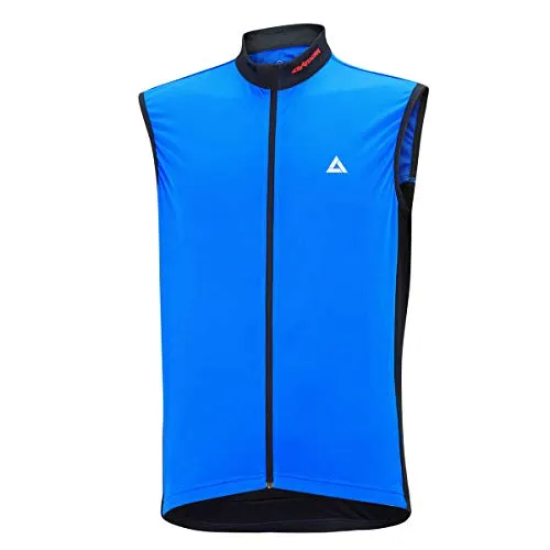 Airtracks Fahrradtrikot Kurzarm Ärmellos Comfort Line - Atmungsaktives Radtrikot in Blau-Schwarz, Größe XL - Radsport-Trikots für Herren, atmungsaktiv und schnelltrocknend mit UV-Schutz und Reflex-Logo für optimale Sichtbarkeit und Komfort beim Radfahren.