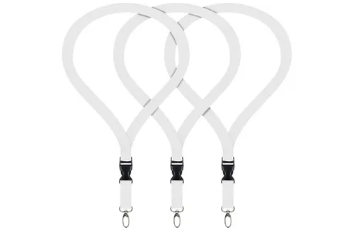 WEBBOMB Schlüsselanhänger 3x Lanyard unbedruckt Schlüsselbänder Schlüsselband Umhängeband 20 mm