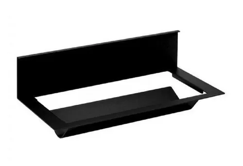 Linero MosaiQ Papierrollenhalter schwarz matt - Toilettenpapierhalter für Haushaltsrollen bis 295 mm Breite, vielseitig kombinierbar mit elegantem Relingsystem von Kesseböhmer.