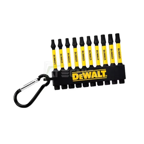 Set 10 Einsätze Torx Dewalt DT7275-QZ Länge 57mm Mit Keychain Karabiner
