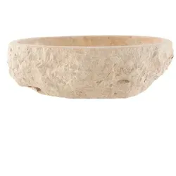wohnfreuden Aufsatzwaschbecken Erosi Marmor 50 cm creme von Wohnfreuden