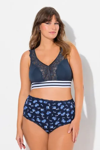 Ulla Popken Bügelloser BH Minimizer-Bralette in Nachtblau