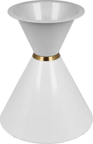 Metall Tischgestell DIY Sanduhrform Tischbasis H: 49 cm Weiß Ohne Platte