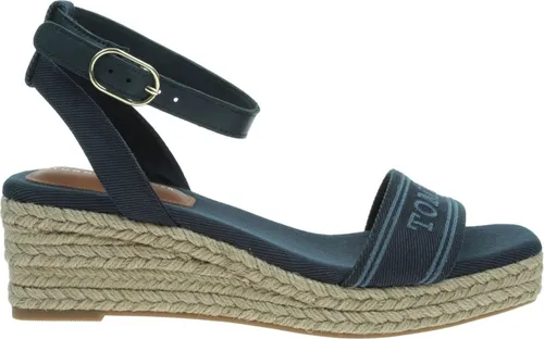 TOMMY HILFIGER ESPAD MID WEDGE Keilsandalette in blau von Tommy Hilfiger